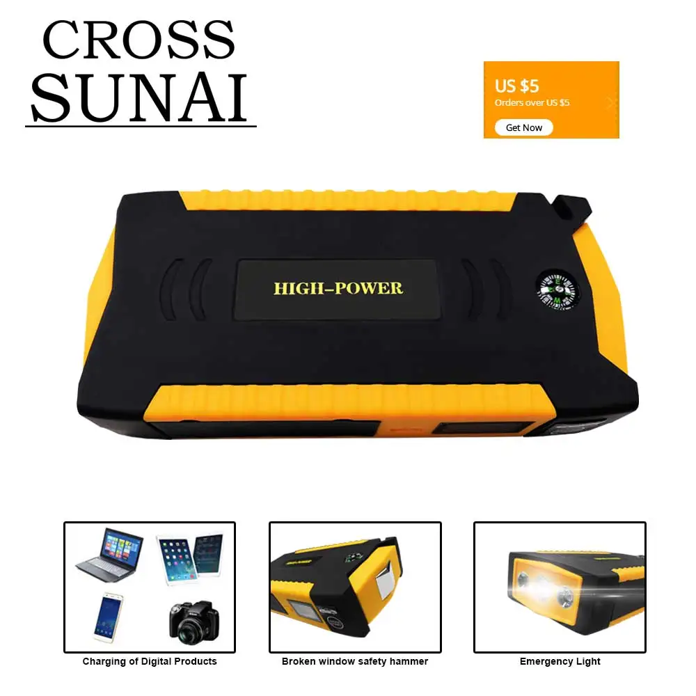

Car Jump Starter Power Bank Portable Car Battery Booster Charger Starting Device Petrol Diesel Super Power Car Starter 600A 12V
