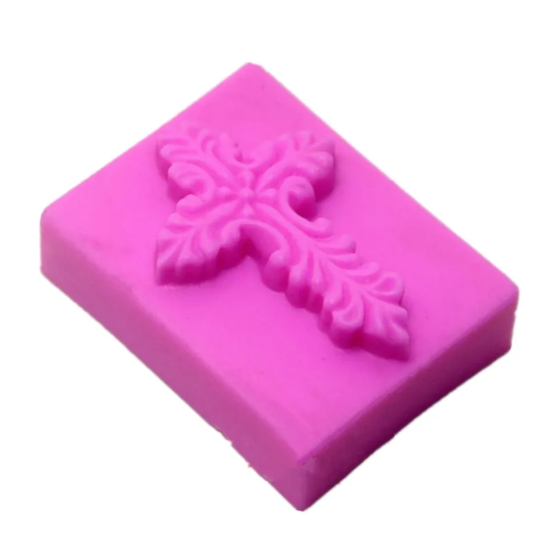 

Handmade soap silicone mould cake decoration Square Cross Pattern soap mold