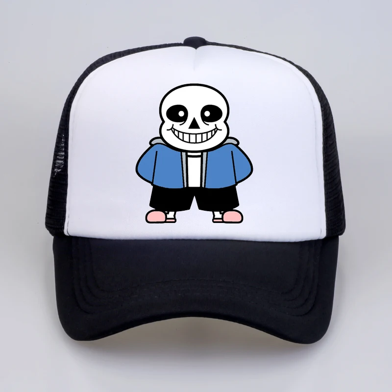 Популярная игра «Undertale» бейсболка s Skull Brother Sans шапка с принтом летняя Кепка Дальнобойщика с сеткой модная бейсболка для мужчин и женщин шляпы