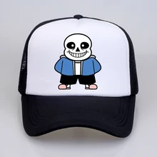 Популярная игра «Undertale» бейсболка s Skull Brother Sans шапка с принтом летняя Кепка Дальнобойщика с сеткой модная бейсболка для мужчин и женщин шляпы