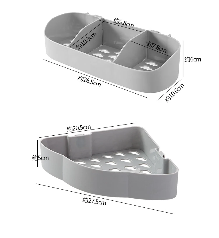 Угловой дренажные лотки Ванная комната стеллаж для хранения без пуха Мощный настенный умывальник полка кухонный стеллаж настенное крепление стеллаж для выставки товаров