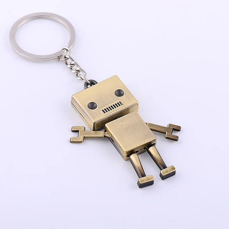 

Cute Vintage Robot Car Keychain Men Screw Robot Key Chain Ring Copper Alloy Key Chains Holder Women Bag Charm Llavero Porte Clef