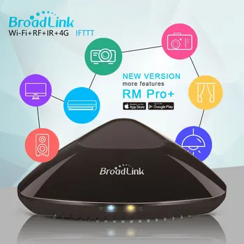 

Broadlink RM PRO+ Intelligent Remote Control Switch WiFi+4G+IR+RF Smart Home Automation Wireless Switch For IOS Android Phone