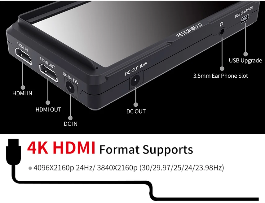 Дропшиппинг Лидер продаж FEELWORLD F5 5 дюймовый полевой монитор HDMI 4 K DSLR Камера монитор IPS Full HD 1920x1080 с и без логотипа