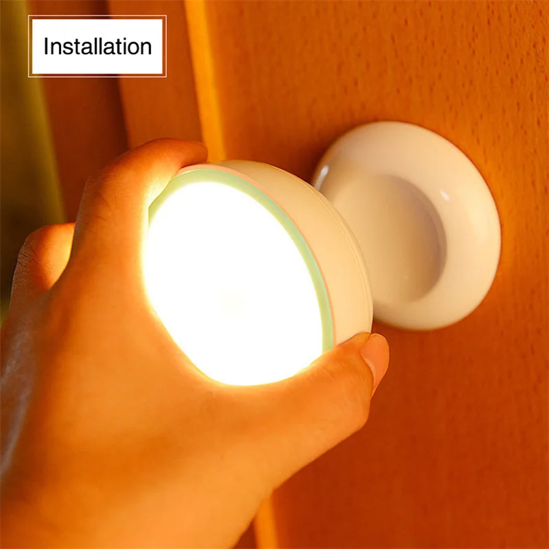 LED Night Light Motion Sensor Wall Lamp AAA Battery LED