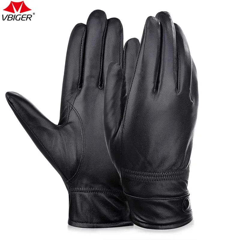 Buy Vbiger Black Thickened Sheepskin Gloves for Winter