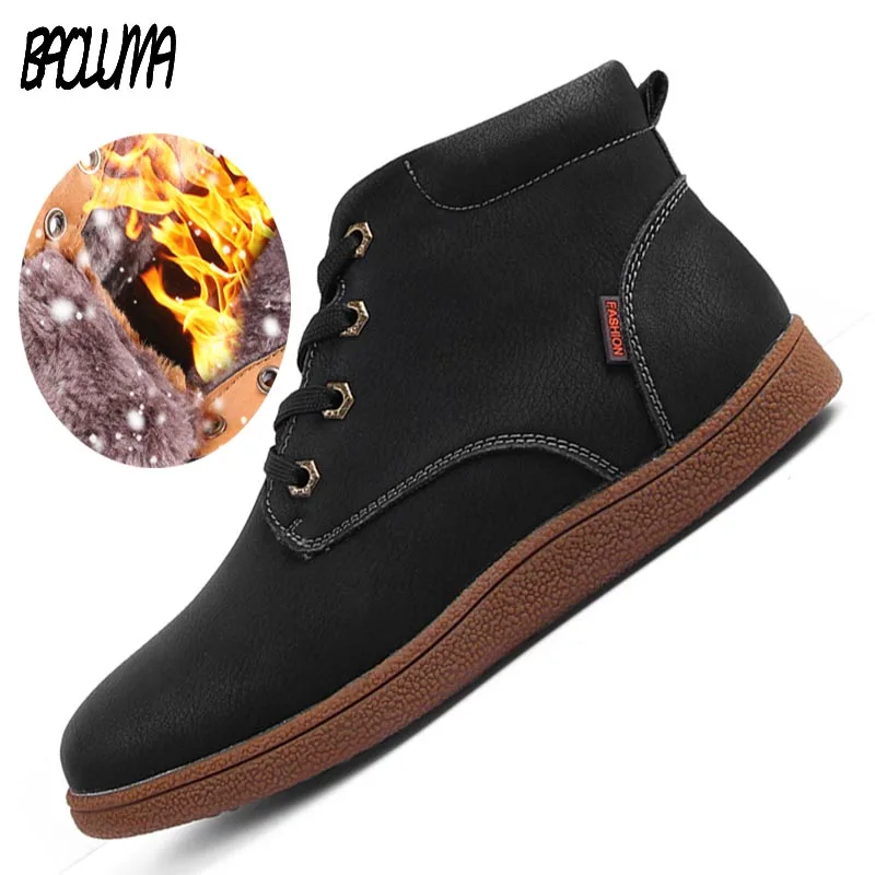 Мужские зимние сапоги Botas дизайнерская мужская обувь, ботинки, на шнуровке, обувь для вождения Для мужчин высокое качество Винтаж Для мужчин рабочая обувь нарядная обувь; обувь