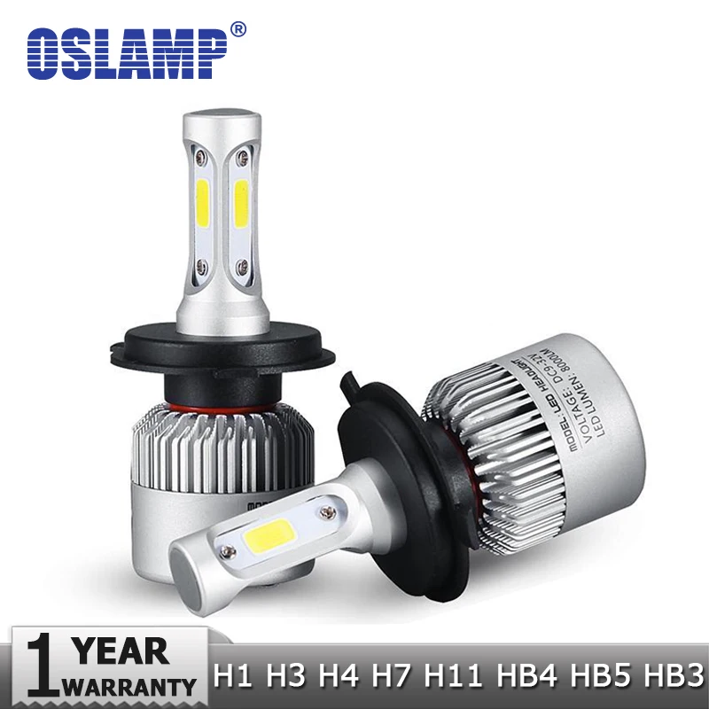 Oslamp H4 H7 H11 H1 H13 H3 9004 9005 9006 9007 9012 COB LED Car Headlight Bulb Hi-Lo Beam 72W 8000LM 6500K Auto Headlamp 12v 24v | 32698331999_th