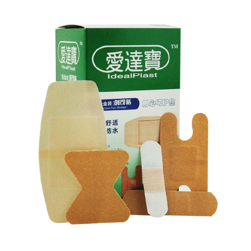 

Free Shipping 100PCs/Box Fingertip Joints Large area Breathable Assorted 5 Sizes Band Aid Bandages Sets Household