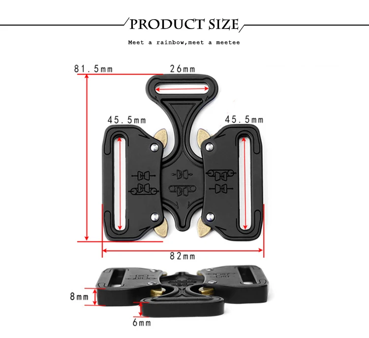 Meetee 1 шт. 38/45 мм металлическими пряжками сплав двойной крюк отпуска пряжка ремня безопасности Сделай Сам регулируемый, для спорта на открытом воздухе Аксессуары для ремней