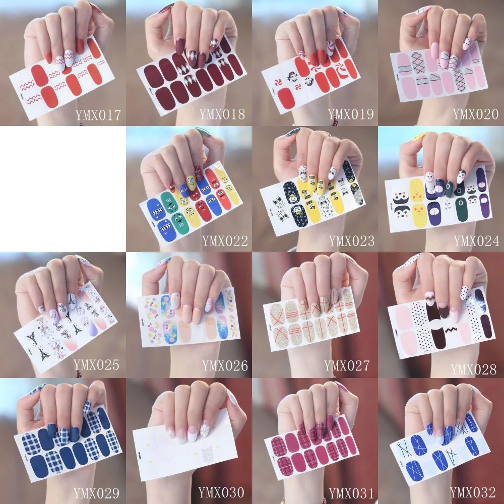 

Nail art Full-Cover Sticker Sheet 14tips Sticker Polish Sticker YMX017-032