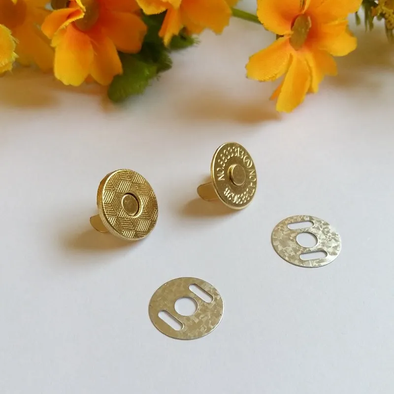 

10set 14mm Magnetic Snap Fasteners Clasps Buttons Handbag Purse Wallet Craft Bags Parts Accessories
