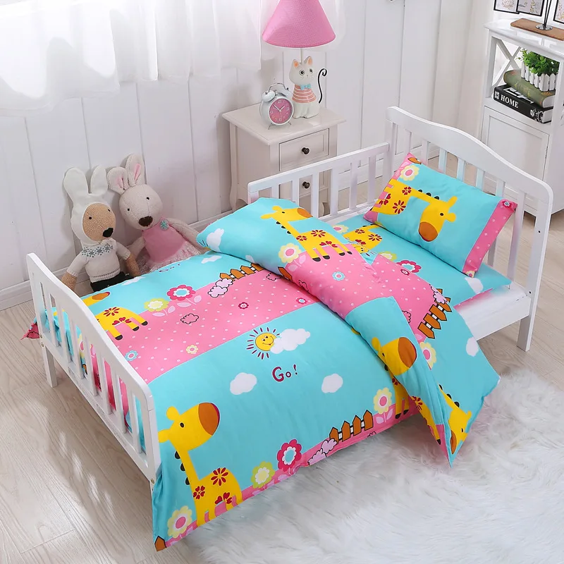 Summitkids хлопок 3 шт Детские моющиеся постельные принадлежности 120*60 см размер мультфильм шаблон кровать пододеяльник наволочка по индивидуальному заказу