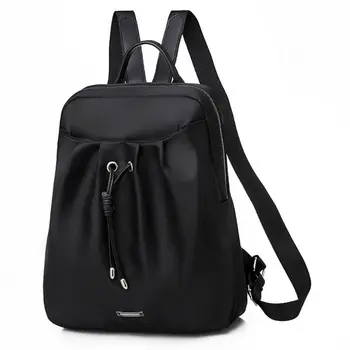 

NEW Women Girl Black Red Oxford Work Schoolbag Casual Zipper Backpack