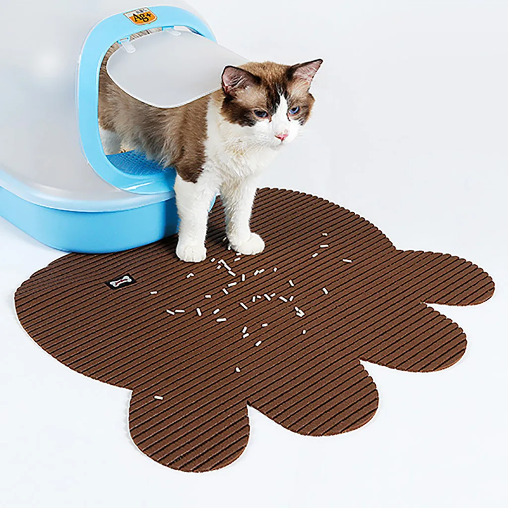 В форме головы кота водонепроницаемые Нескользящие педали для собак подстилка для кошки подстилка для туалета защищающая Накладка для домашних кошек