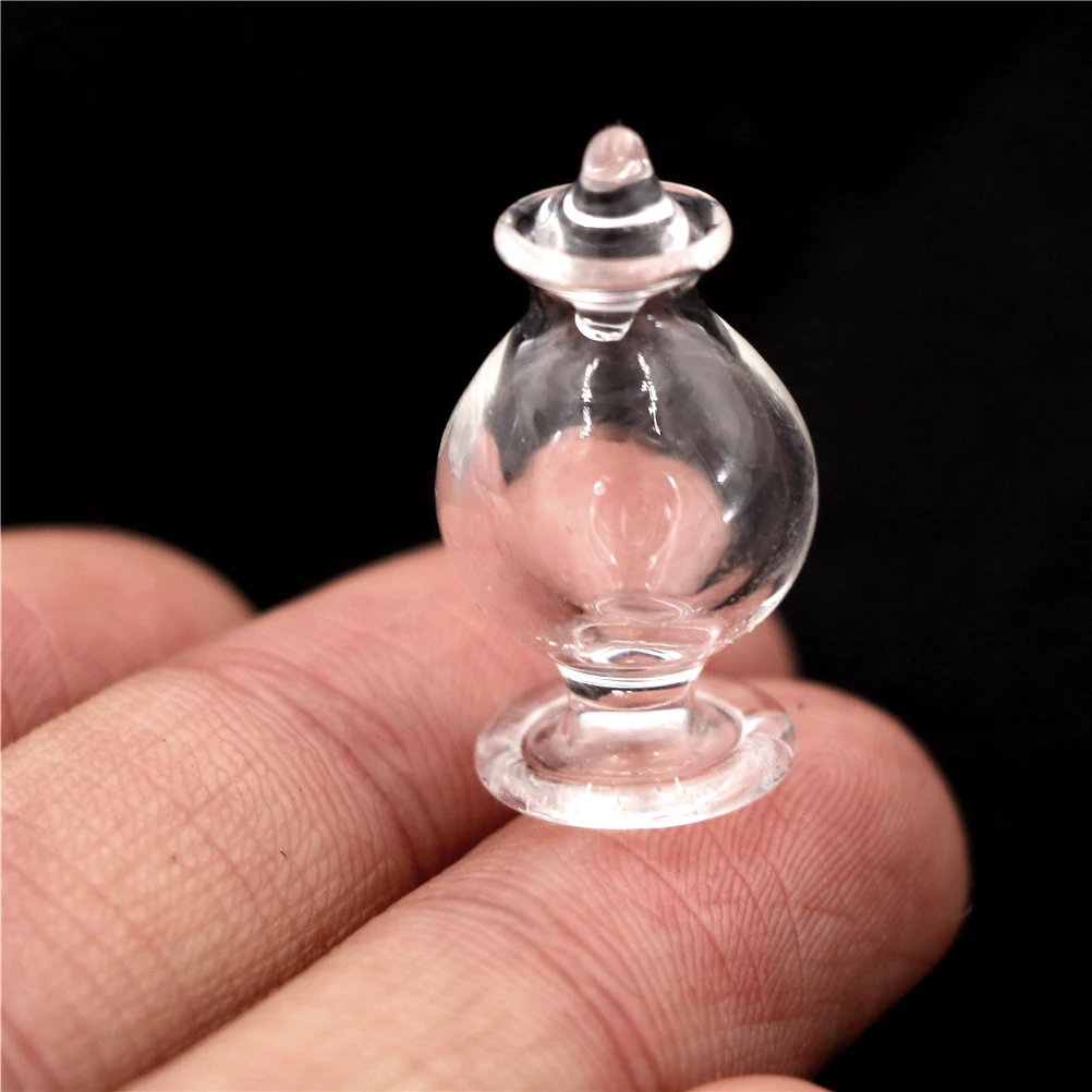 

1/12 Scale Dollhouse Miniature Glass Candy Bottle With Cork Home Decor