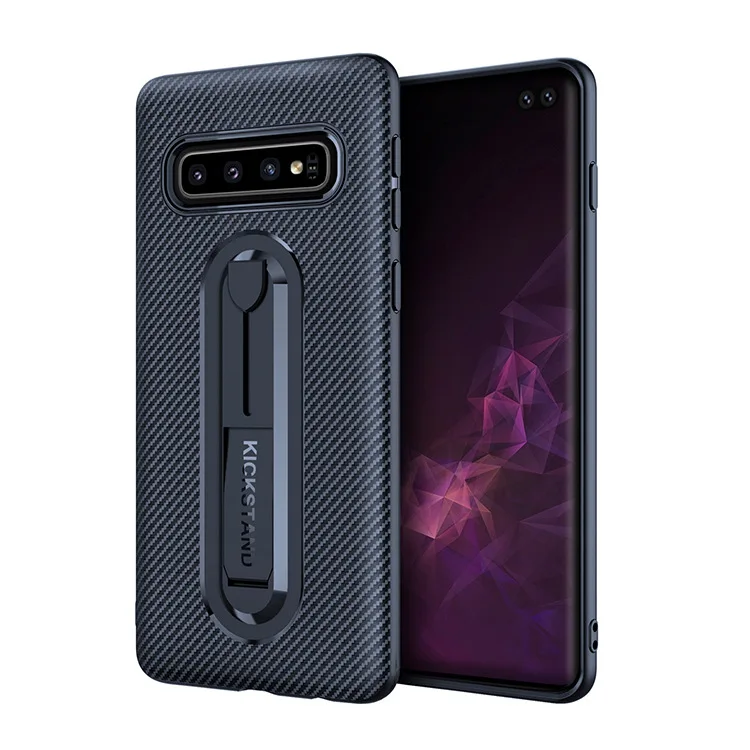 Best Suitable For Iphone 6 7 8 Plus Mobile Phone Shell Carbon Fiber Soft Shell For IPhone X XR Stealth Bracket Protective Sleeve