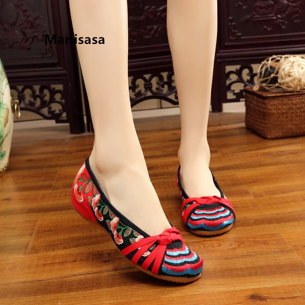 

Marlisasa Women Classic High Quality Slip on Slippers Lady Fashion Comfortable Loafers Female Retro Ballet Dance Shoes F2046