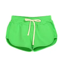 Модные летние удобные Для женщин шорты эластичная кулиска на талии Повседневное хлопковые свободные плюс размер Y1