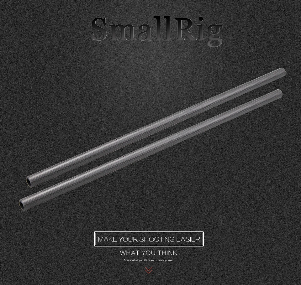 Smallrig 15mm haste de fibra de carbono