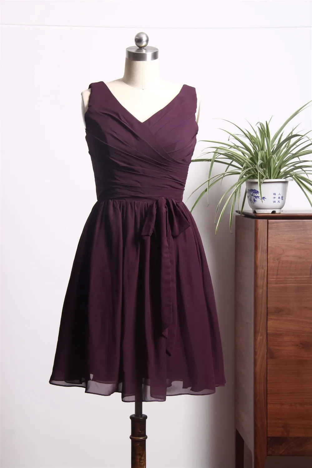 dark purple short prom dresses