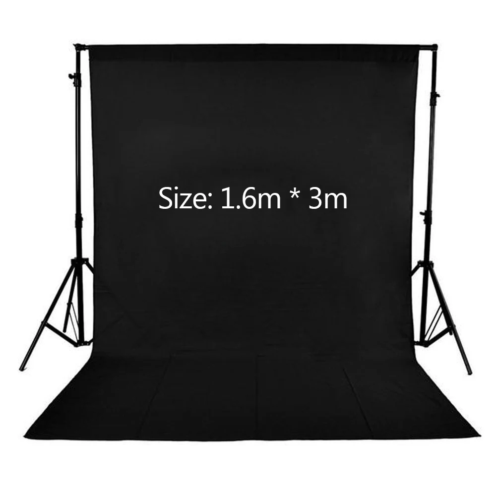 Photo Studio Background Backdrop Stand with Storage Bag Black White Nonwoven Backdrops Backgrounds With Mini Clips