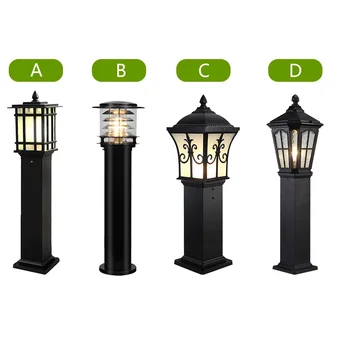 

European style IP54 Waterproof Aluminium Die-casting lawn light landsape lights square outdoor fence lights Bronze Black