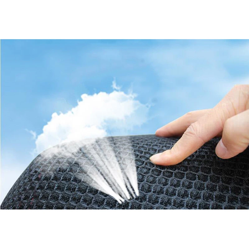 New Breathable Summer Cool 3D Mesh Motorcycle Moped Motorbike Scooter Seat Covers Cushion Anti-Slip Waterproof XL
