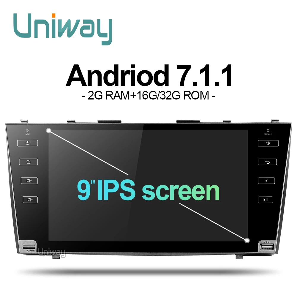 AKMR9071 uniway android 7 1 car dvd for toyota camry 2007 2008 2009 car font b
