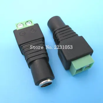 

5PCS/LOT 5.5 x 2.1mm DC Power Female Jack Connector Plug DC Female Adapter Plug Connector for CCTV Camera DVR Led Strips