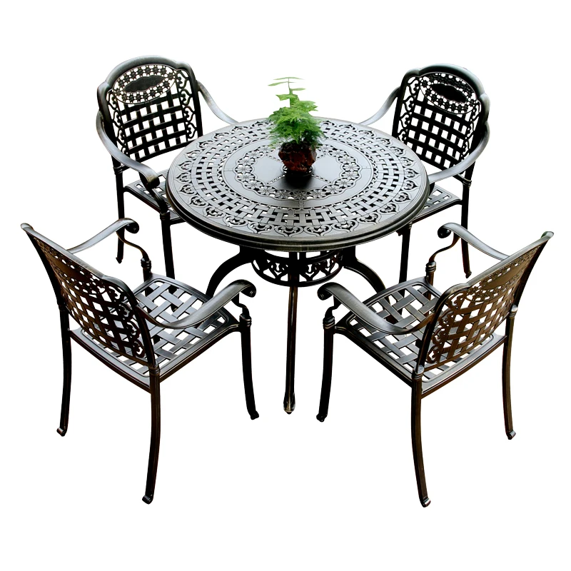 Outdoor Tables And Chairs Combination Cast Aluminum Outdoor Tables And Chairs Combination Cast Aluminum Furniture Balcony Villa Garden Iron Leisure