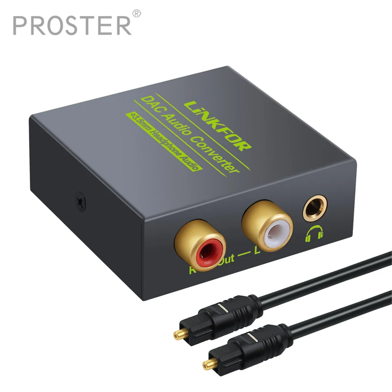 Proster DAC Цифровой оптический коаксиальный Toslink 3 5 мм разъем RCA L/R аудио конвертер