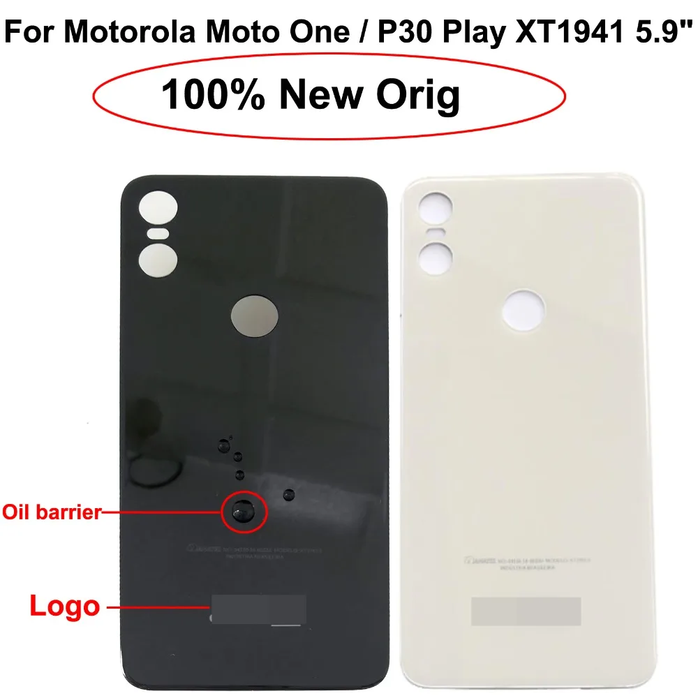 Оригинальная новинка 5," для Motorola Moto One/P30 Play XT1941 стекло Задняя Дверь Корпус Крышка батарейного отсека+ клей