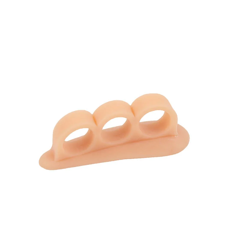 Pares de Silicone Dedo do pé Dedo Separador Maca Hálux Valgo Alívio Joanete Protector Pads Três Furos Gel Martelo Toe Corrector 35 7 Protector Pads Três Furos Gel Martelo Toe Corrector