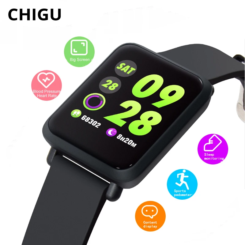 Чигу M28 Smart Watch IP68 Водонепроницаемый Для мужчин спортивные часы сердечного ритма