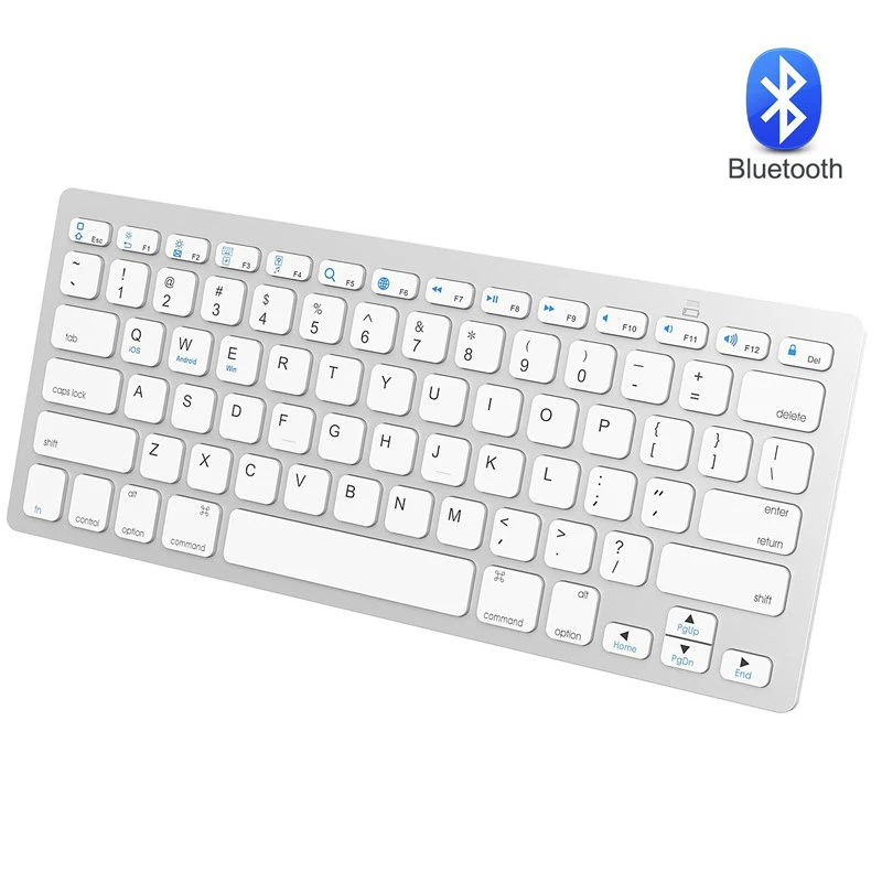 Ультратонкая Мультимедийная Bluetooth клавиатура Беспроводная мини клавиатура для iPad iPhone Macbook ноутбук планшет IOS Android Windows MacOS