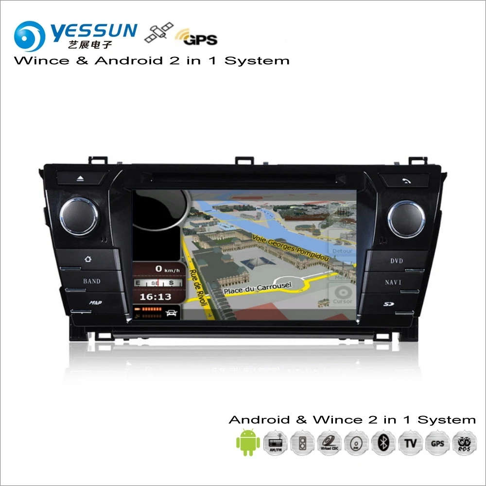 

YESSUN For Toyota Corolla E160 E170 2012~2014 Car Android Multimedia Radio CD DVD Player GPS Navi Navigation Audio Video Stereo