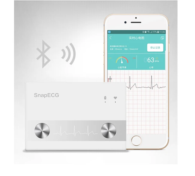 Монитор EKG для дома беспроводной монитор сердца без металлических электродов