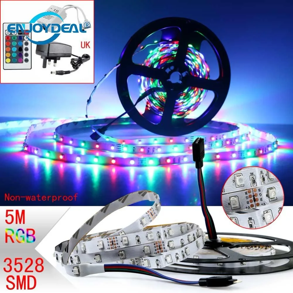 Гибкая светодиодная лента 3528 SMD 5 м 300 декоративная для вечерние светильник не