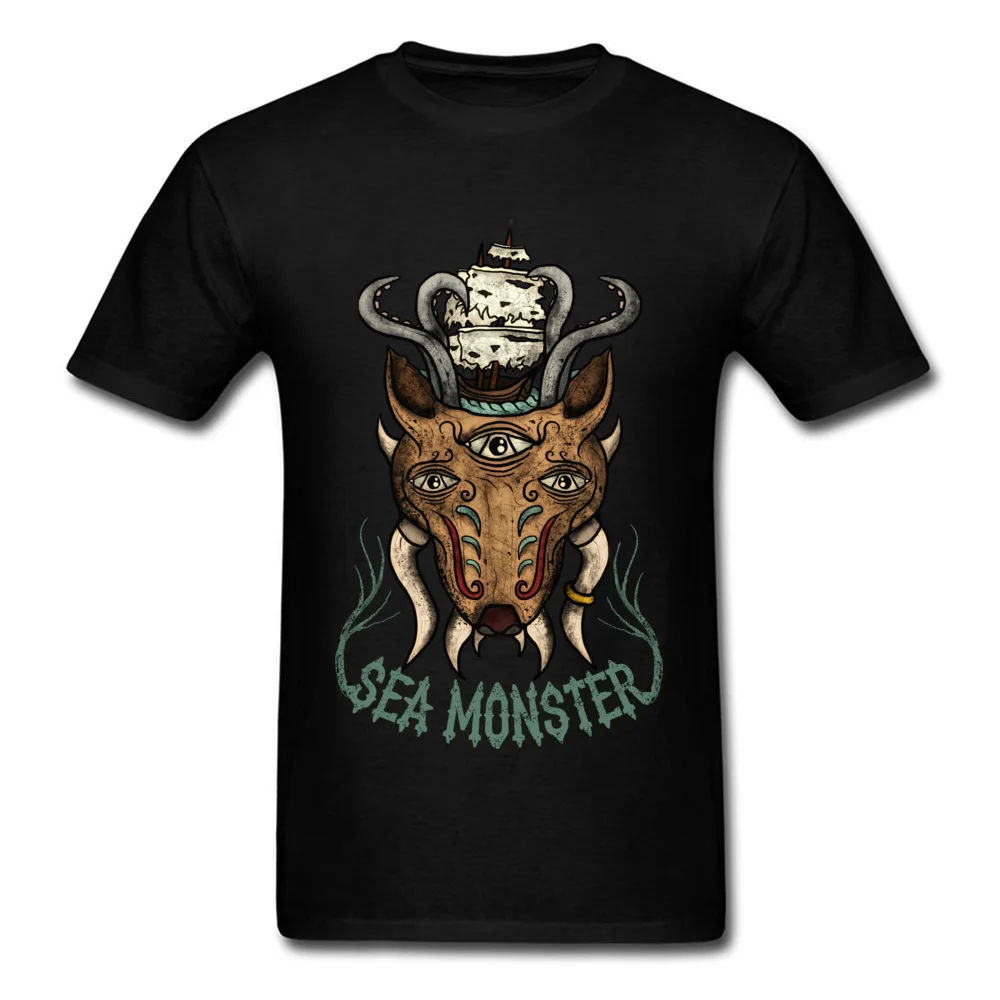 

Sea Monster Plain Young Top T-shirts Crew Neck Myth Story Ajax Tops T Shirt Family Tees Pit Bull Wholesale