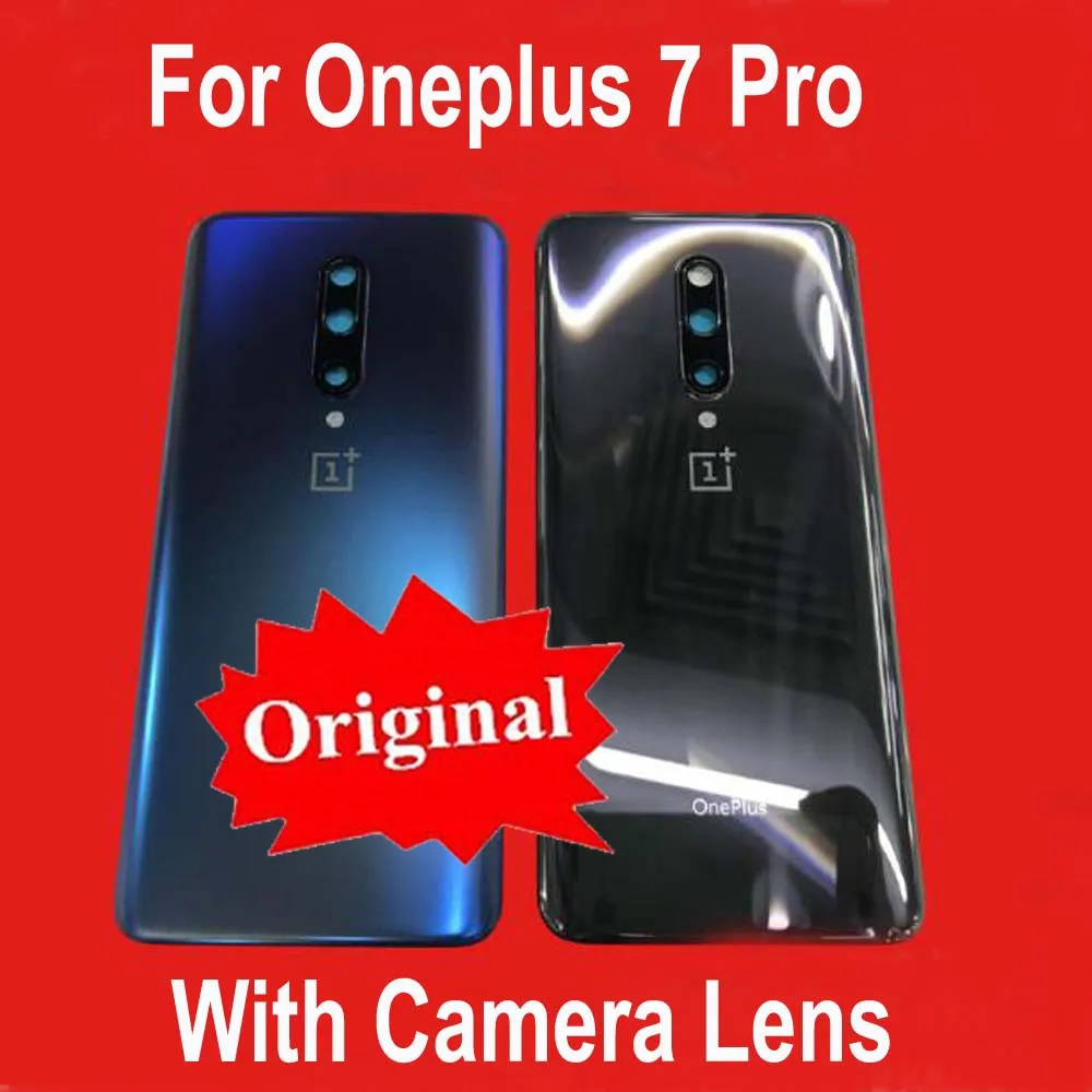 100% оригинальное стекло для Oneplus 7 Pro задняя крышка аккумулятора чехол + Оправа