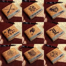 PU короткий кошелек Аниме Черный дворецкий дэт Примечание Сказочный хвост наруто одна деталь Тоторо меч искусство онлайн с карманом для монет