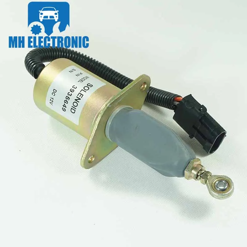 

MH Electronic Fuel Shutdown Solenoid Valve Shut off Stop 12V for Cummins 6CT Diesel Parts Engine Stop Solenoid 3935650 3935649