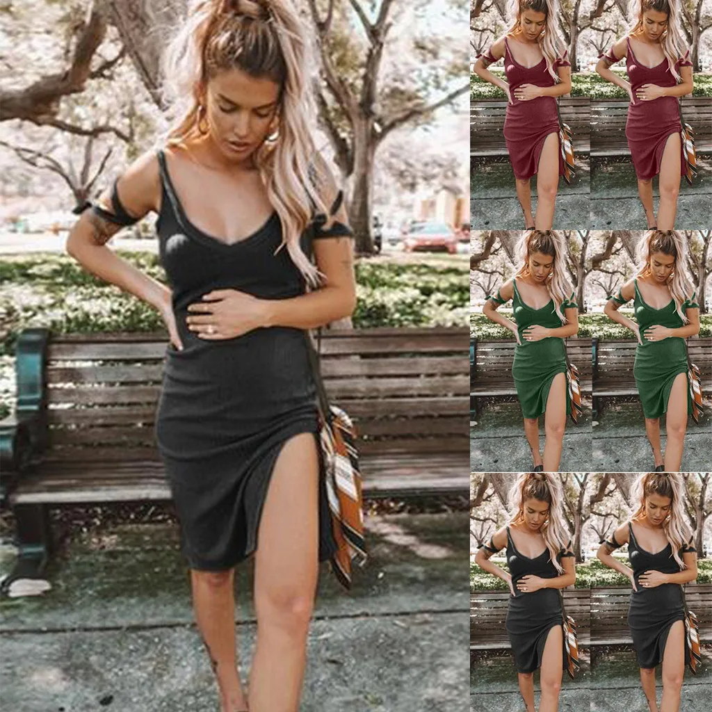 

Maternity Dresses Women Sleeveless Bandage Solid Sexy Sling Dress Pregnancy Dress Photography Premama 2019 Summer Cotton Clothes