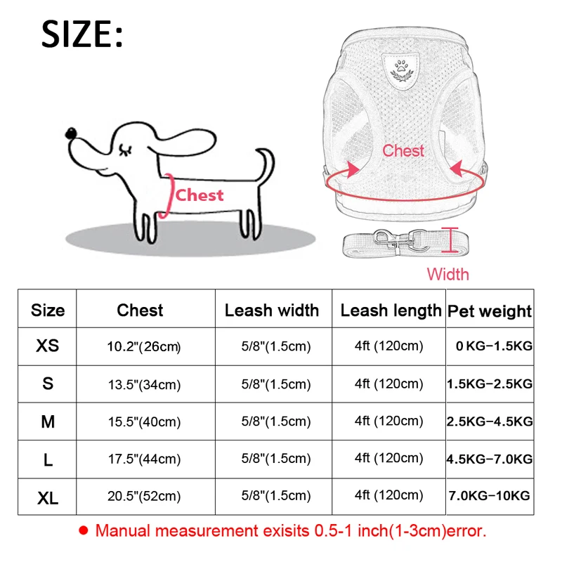 Воздухопроницаемая шлейка для собаки домашнего животного и поводок, набор воздушных нейлоновых сеток для щенков, маленьких собак, кошек, одежда, аксессуары для щенков, жилет, сетка для чихуахуа