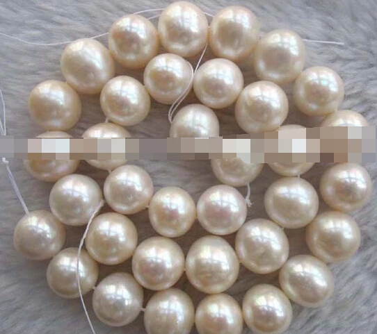 

Jewelry 00519 freshwater pearl white near round 12-13mm A grade 15.5" loose beads