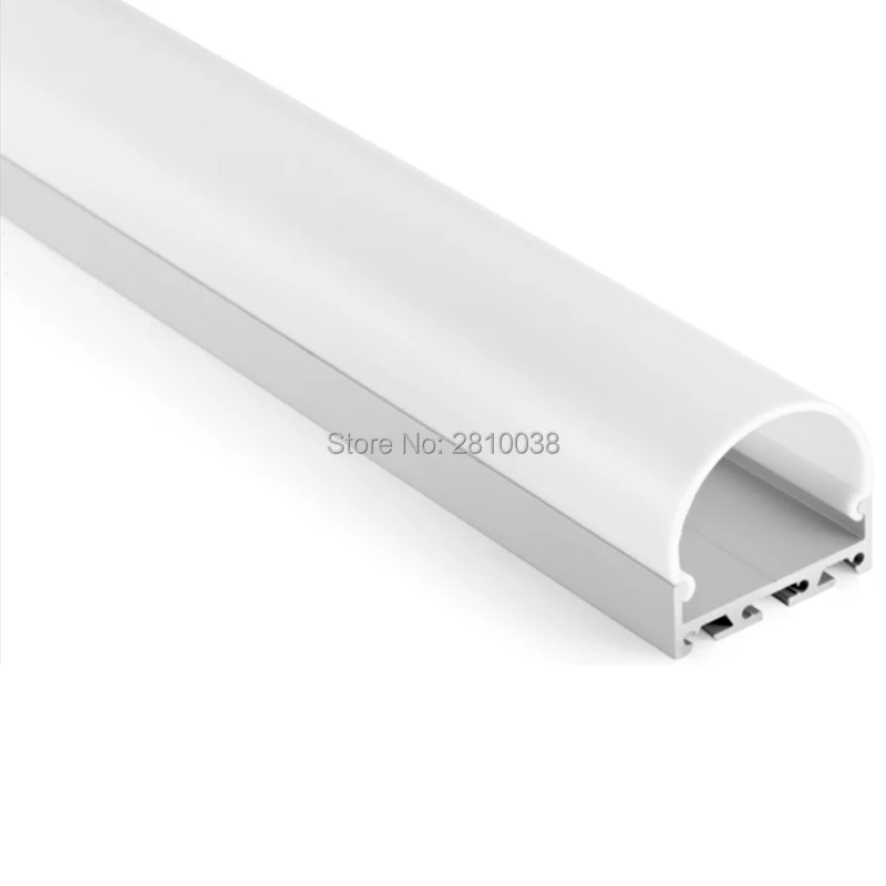 Tira do Diodo Emissor de Luz Difusor tipo Tampa de Alumínio Levou para a para a Suspensão Conjuntos 50×2 M e lot u Forma Semiround Canal Perfil Suspensão da Lâmpada