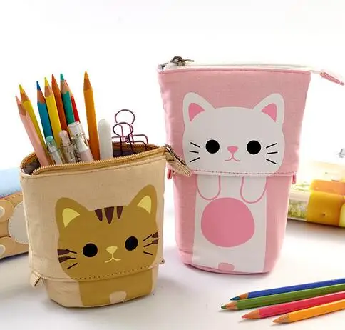 

1pcs Kawaii Novelty Cartoon Pencil Case Telescopic Variable Pencil Case for School Stationery Pen Bag Gift for Girl Boy Student