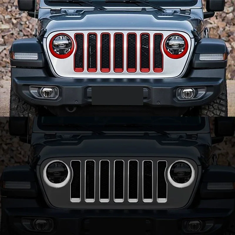 For Jeep Wrangler JL 2018 2PCS High Quality ABS Chrome Car Front