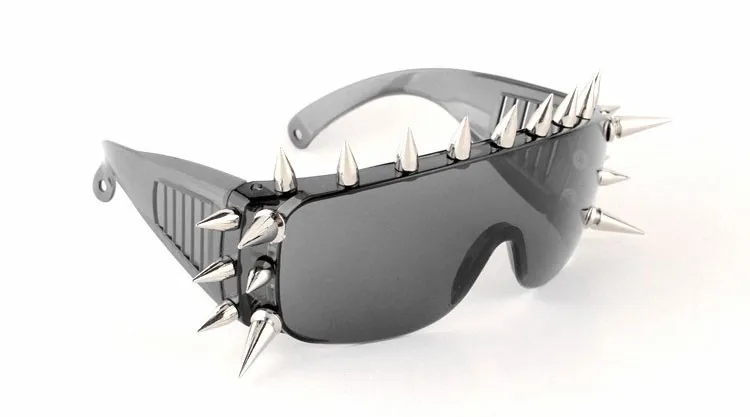 Стимпанк очки дело с ним одна деталь заклепки солнцезащитные очки для женщин Леди Мода Oculos Masculino очки Защита от солнца ручной работы